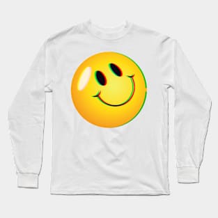 glitchy smile Long Sleeve T-Shirt